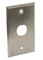 1-Port Single Gang Stainless Steel Wallplate with Water Seal