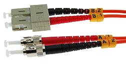 ST to SC MULTIMODE Fiber Optic 62/125  Cable